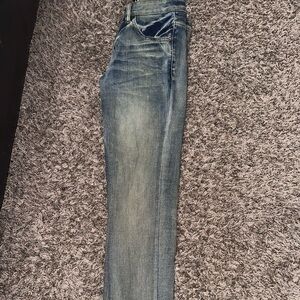 Slim Blue Jeans with Vintage Fading